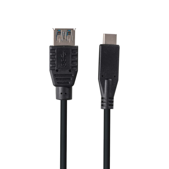 DYNAMIX 0.2M, USB 3.1 USB-C Male to USB-A Female Cable. Black Colour.
