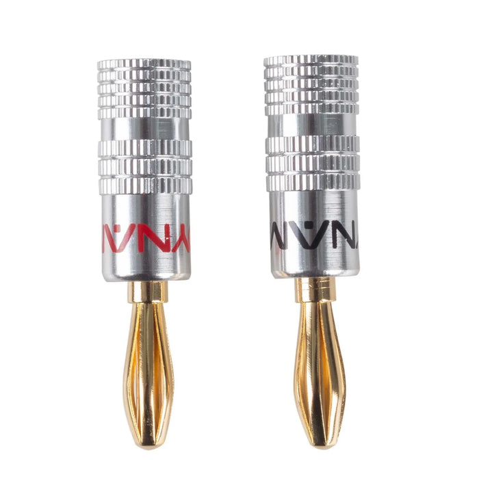 DYNAMIX Banana Plugs Gold Plated with Alloy Jacket, Max 14AWG Cable Colour Red - LX2001 - Homewares, Outdoor, Phone Accessories, Cases, Speakers, Headphones + More -