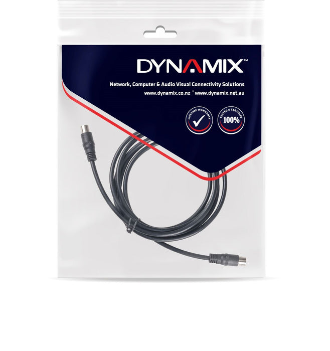 DYNAMIX 10m RF Coaxial Male to Female Cable