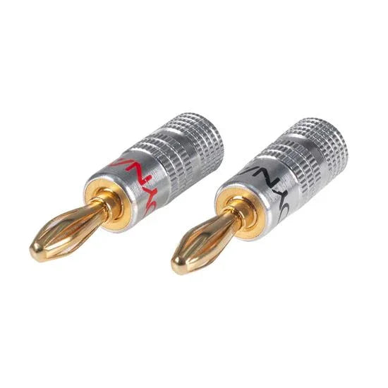 DYNAMIX Banana Plugs Gold Plated with Alloy Jacket, Max 14AWG Cable Colour Red - LX2001 - Homewares, Outdoor, Phone Accessories, Cases, Speakers, Headphones + More -