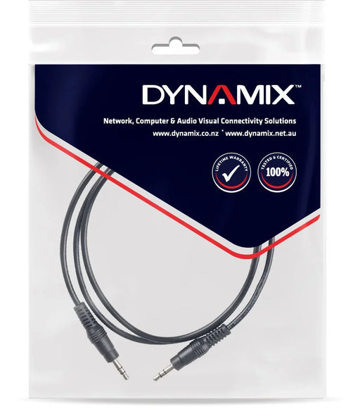DYNAMIX 0.3M Stereo 3.5mm Plug Male to Male Cable - LX2001 - Homewares, Outdoor, Phone Accessories, Cases, Speakers, Headphones + More -