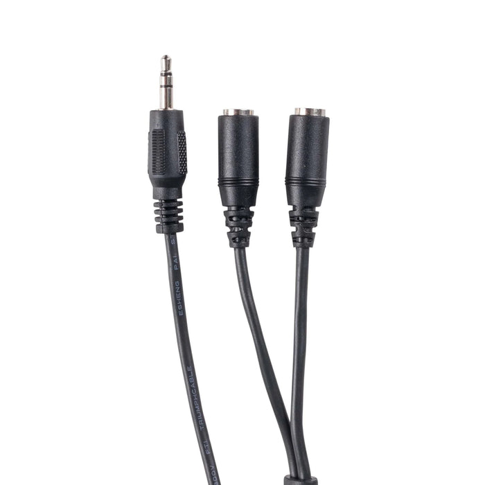 DYNAMIX 0.2m Stereo Y Cable 3.5mm Plugs - LX2001 - Homewares, Outdoor, Phone Accessories, Cases, Speakers, Headphones + More -