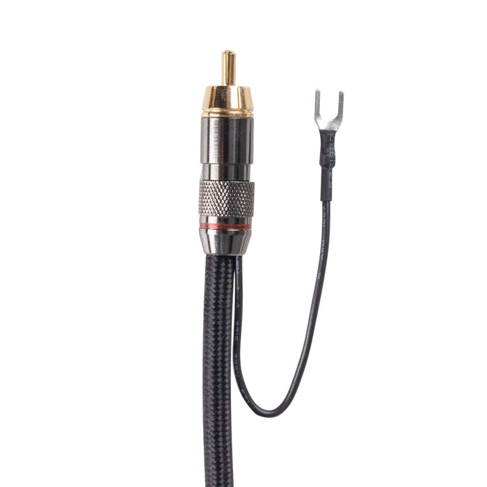 DYNAMIX 0.75m Coaxial Subwoofer Cable RCA Male Male Grounding Spade Connectors