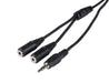 DYNAMIX 0.2m Stereo Y Cable 3.5mm Plugs - LX2001 - Homewares, Outdoor, Phone Accessories, Cases, Speakers, Headphones + More -