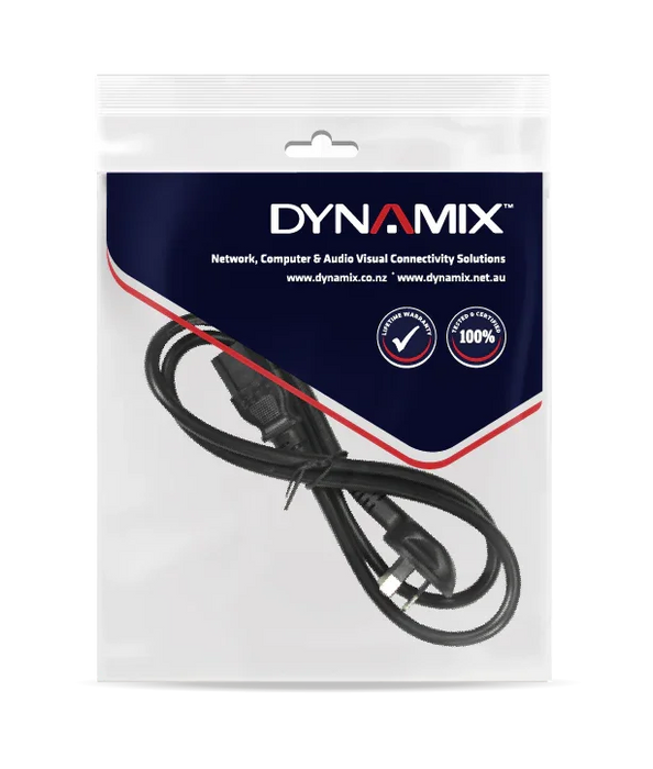 DYNAMIX 0.5M Flat Head 3-Pin to C13 Female Connector 7.5A SAA Power Cord 0.75mm - LX2001 - Homewares, Outdoor, Phone Accessories, Cases, Speakers, Headphones + More -