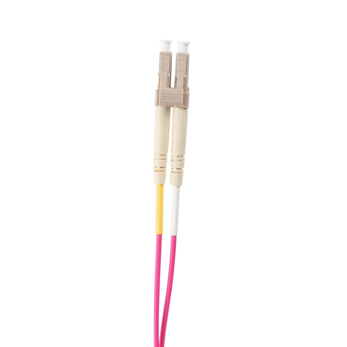 0.5M 50u LC/LC OM4 Fibre Lead (Duplex, Multimode) Raspberry Pink LSZH Jacket