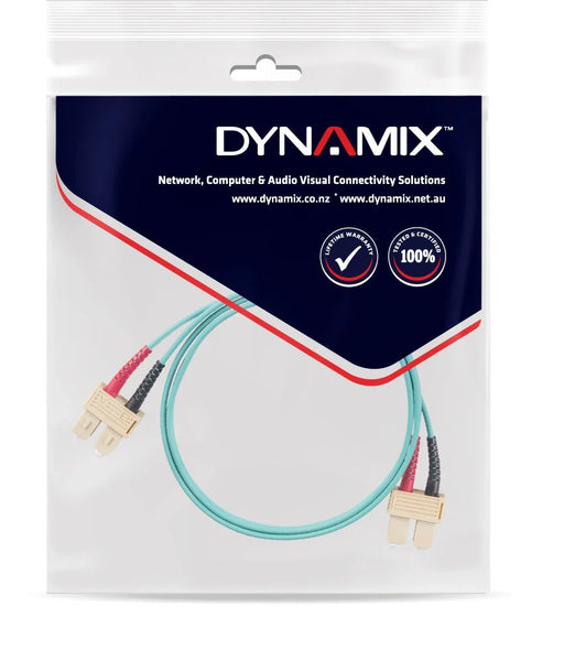 DYNAMIX 0.3M 50u SC/SC OM3 Fibre Lead (Duplex, Multimode) Aqua LSZH Jacket - LX2001 - Homewares, Outdoor, Phone Accessories, Cases, Speakers, Headphones + More -
