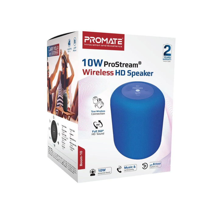 PROMATE 10W Wireless HD Bluetooth Compact Lightweight Speaker. Built-in 2400mAh - LX2001 - Homewares, Outdoor, Phone Accessories, Cases, Speakers, Headphones + More -