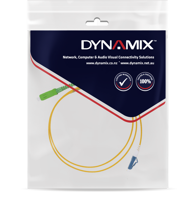 DYNAMIX 1M 9u SCAPC/LC Simplex Single Mode G657A1 Bend Insensitive Fibre Lead