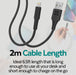 PROMATE 2m USB-A to Lightning Data & Charge Cable. Data Transfer Rate 480Mbps. T - LX2001 - Homewares, Outdoor, Phone Accessories, Cases, Speakers, Headphones + More -
