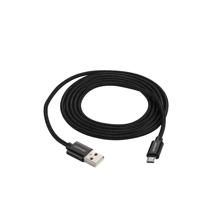 JACKSON 1.5m USB to Micro USB Sync & Charge Cable Braided Cable Black - LX2001 - Homewares, Outdoor, Phone Accessories, Cases, Speakers, Headphones + More -