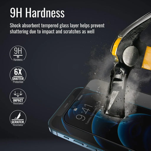 PROMATE Clear Privacy Screen Protector for iPhone 13 Pro. Built-in Bumper. Super - LX2001 - Homewares, Outdoor, Phone Accessories, Cases, Speakers, Headphones + More -