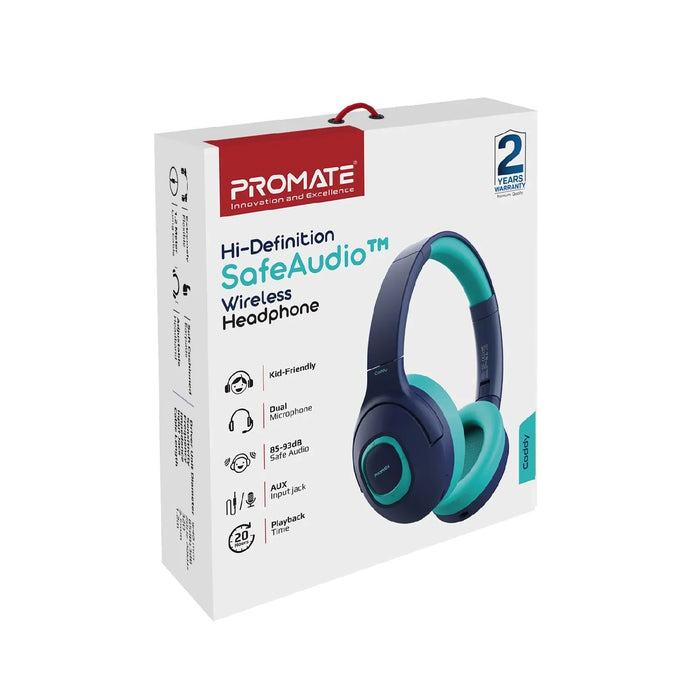 PROMATE Child-Safe Wireless Bluetooth Over-Ear Headphones. Up to 5 Hours Playbac - LX2001 - Homewares, Outdoor, Phone Accessories, Cases, Speakers, Headphones + More -