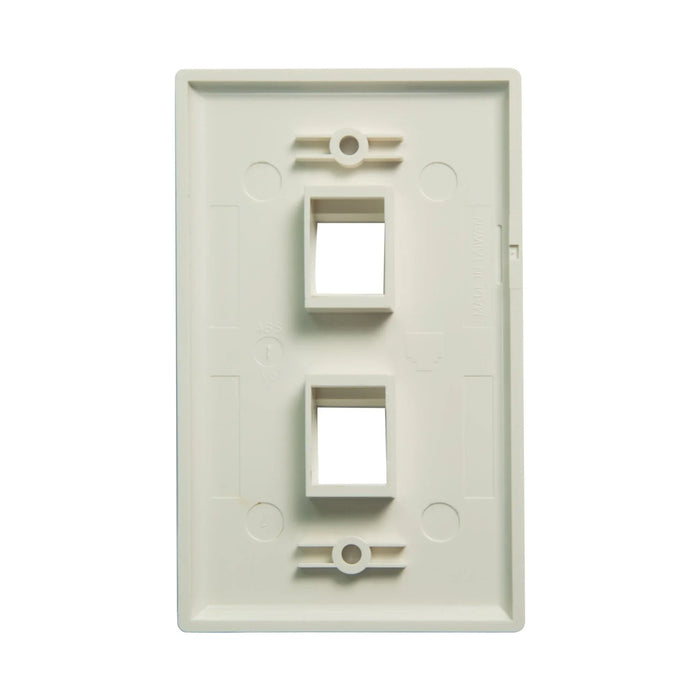 DYNAMIX Dual Port Face Plate for RJ45 110 Keystone Jacks - LX2001 - Homewares, Outdoor, Phone Accessories, Cases, Speakers, Headphones + More -