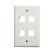DYNAMIX Quad Port Face Plate for RJ45 110 Keystone Jacks - LX2001 - Homewares, Outdoor, Phone Accessories, Cases, Speakers, Headphones + More -
