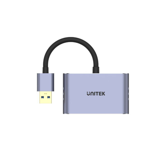 UNITEK USB-A to HDMI 2.0 & VGA Adapter with Dual Monitor Support. Screen Res up