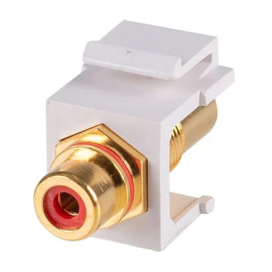 DYNAMIX Red RCA to RCA Keystone Adapter. Gold Plated - LX2001 - Homewares, Outdoor, Phone Accessories, Cases, Speakers, Headphones + More -