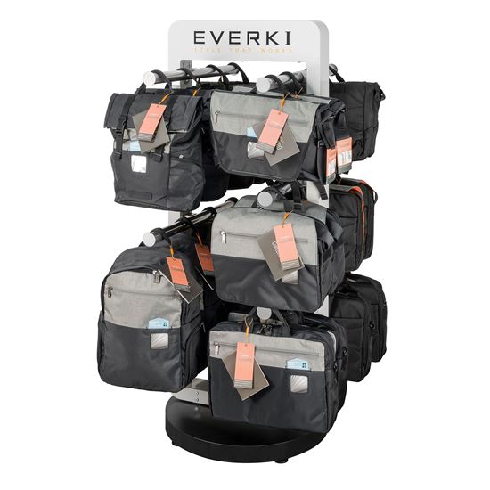 EVERKI Notebook Display Stand. Hold up to 20 Bags with 5 Adjustable hangers (inc