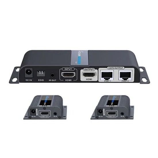 LENKENG 1-In-2-Out 1080P HDMI Extender. 1x HDMI in & 2x RJ45 out. Compatible wit - LX2001 - Homewares, Outdoor, Phone Accessories, Cases, Speakers, Headphones + More -