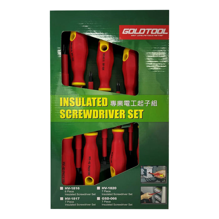 GOLDTOOL 8-Piece Electrical Insulated Screwdriver Set, Ergonomically Designed Ha - LX2001 - Homewares, Outdoor, Phone Accessories, Cases, Speakers, Headphones + More -