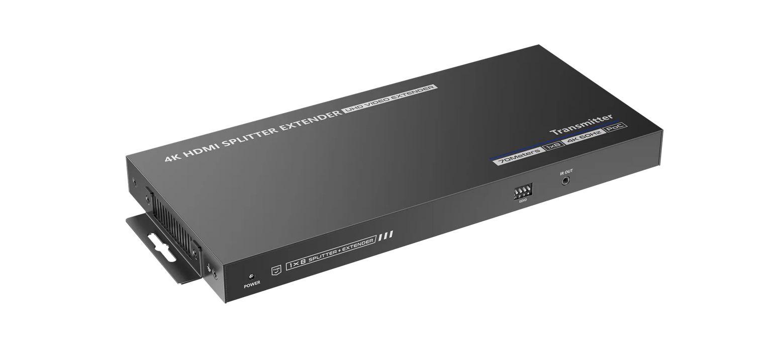 LENKENG 1-In-8-Out 4K@60Hz HDMI Extender. 1x HDMI in & 8x RJ45 out. Compatible w - LX2001 - Homewares, Outdoor, Phone Accessories, Cases, Speakers, Headphones + More -