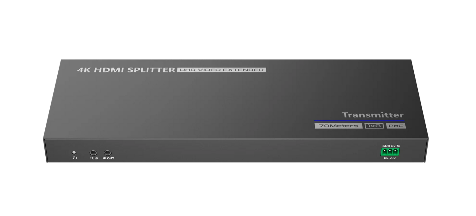 LENKENG 1-In-8-Out 4K@30Hz HDMI Extender. 1x HDMI in & 8x RJ45 out. Compatible w - LX2001 - Homewares, Outdoor, Phone Accessories, Cases, Speakers, Headphones + More -