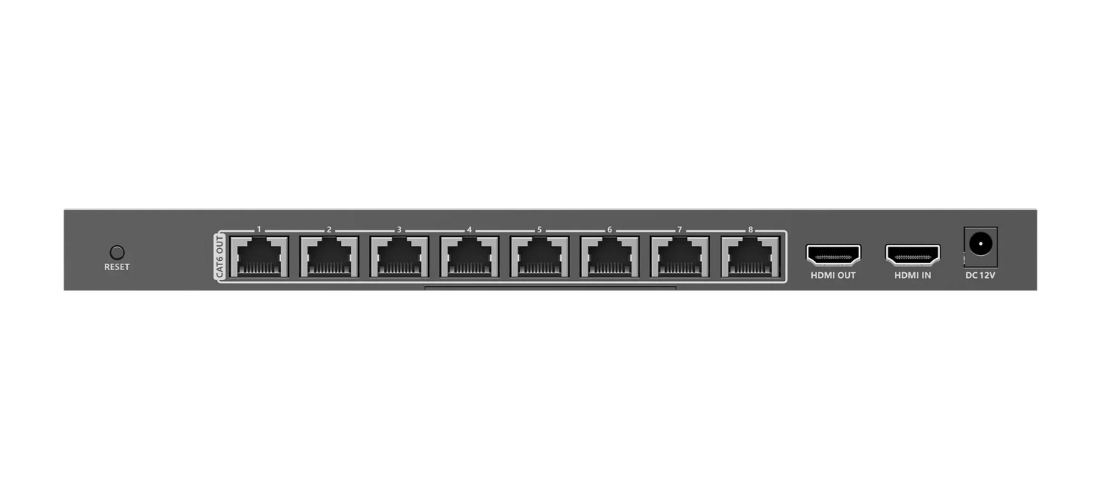 LENKENG 1-In-8-Out 4K@30Hz HDMI Extender. 1x HDMI in & 8x RJ45 out. Compatible w - LX2001 - Homewares, Outdoor, Phone Accessories, Cases, Speakers, Headphones + More -