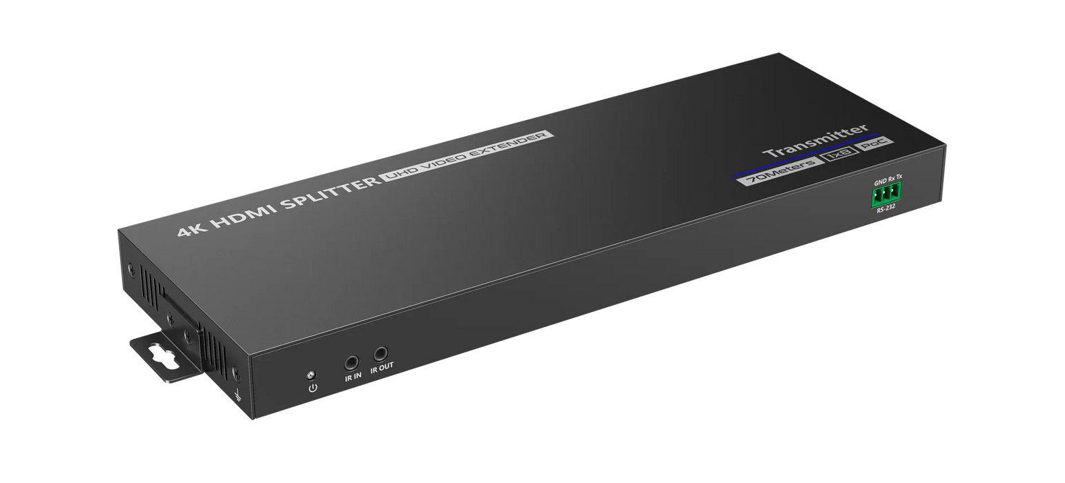 LENKENG 1-In-8-Out 4K@30Hz HDMI Extender. 1x HDMI in & 8x RJ45 out. Compatible w - LX2001 - Homewares, Outdoor, Phone Accessories, Cases, Speakers, Headphones + More -