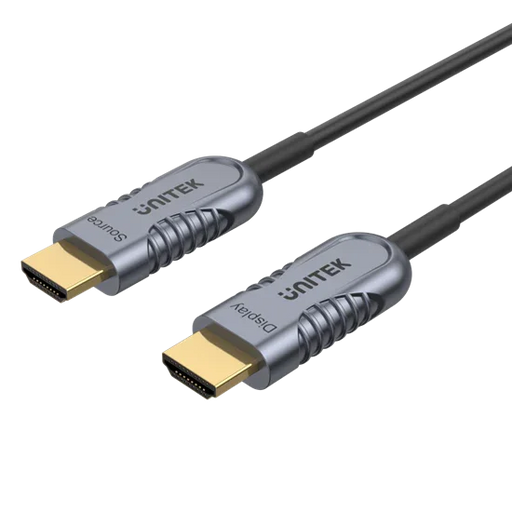 UNITEK 30M Ultrapro HDMI2.1 Active Optical Cable. Color: Space Grey + Black. - LX2001 - Homewares, Outdoor, Phone Accessories, Cases, Speakers, Headphones + More -