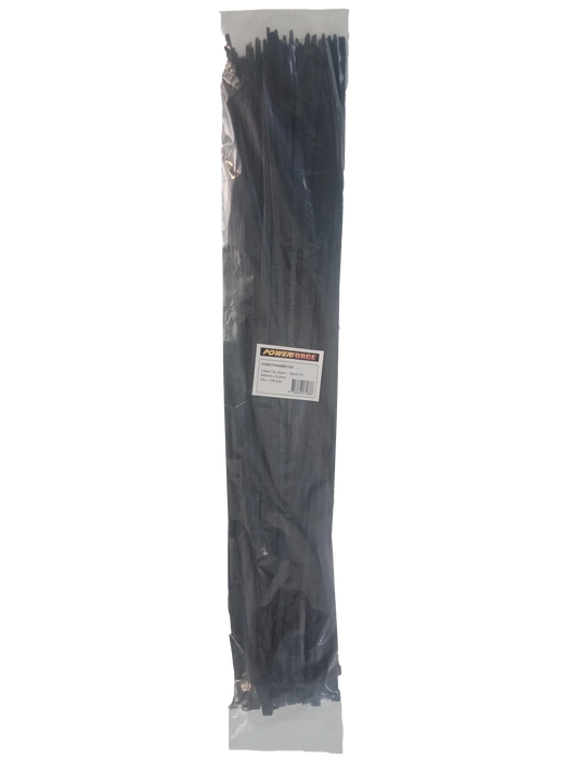 POWERFORCE Cable Tie Black UV 940mm x 9mm Weather Resistant Nylon. Pack of 100. - LX2001 - Homewares, Outdoor, Phone Accessories, Cases, Speakers, Headphones + More -