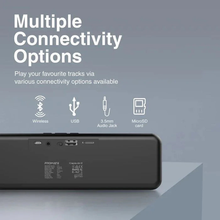 PROMATE 6W Wireless HD Bluetooth Portable Speaker. Built-in 1200mAh Lithium Batt - LX2001 - Homewares, Outdoor, Phone Accessories, Cases, Speakers, Headphones + More -