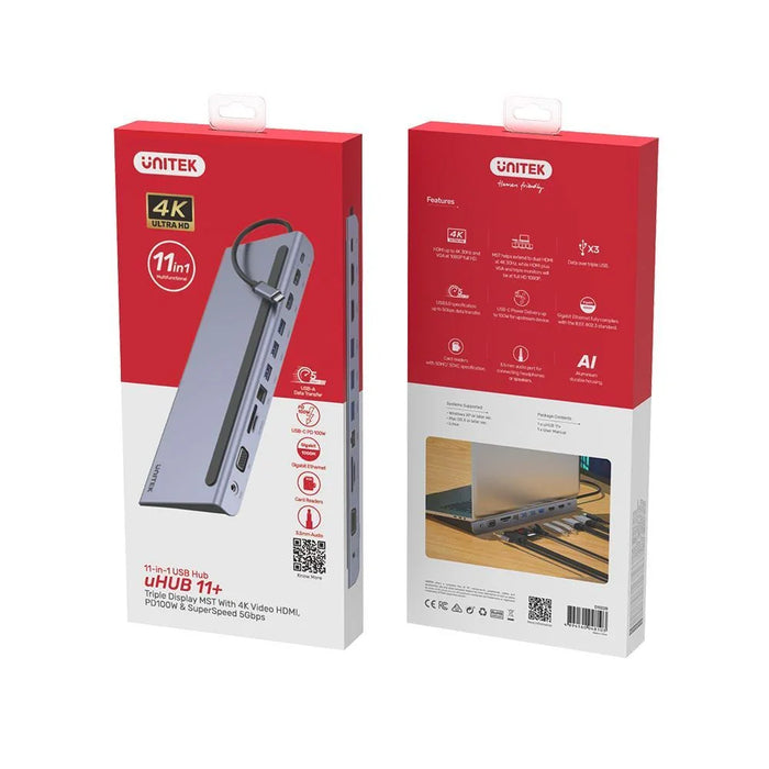 UNITEK 11-In-1 Mulit-Port Hub with Support for MST Triple Monitor (Dual HDMI) & - LX2001 - Homewares, Outdoor, Phone Accessories, Cases, Speakers, Headphones + More -