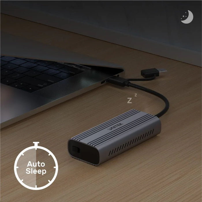 UNITEK USB-C to M.2 SSD Enclosure in Alloy Housing. Supports M.2 NVME & SATA SSD - LX2001 - Homewares, Outdoor, Phone Accessories, Cases, Speakers, Headphones + More -