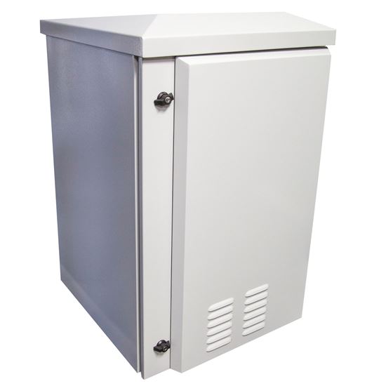 DYNAMIX 18RU Vented Outdoor Wall Mount Cabinet.Ext Dims 611x425x915 IP45 rated.