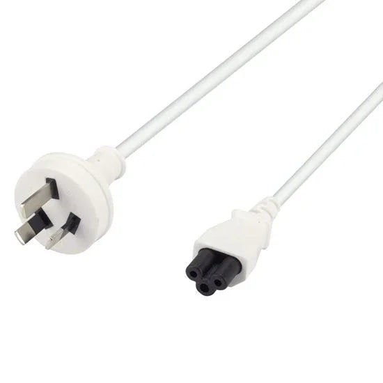 2M 3-Pin to C5 Clover Shaped Female Connector 7.5A. SAA Power Cord 0.75mm Core - LX2001 - Homewares, Outdoor, Phone Accessories, Cases, Speakers, Headphones + More -