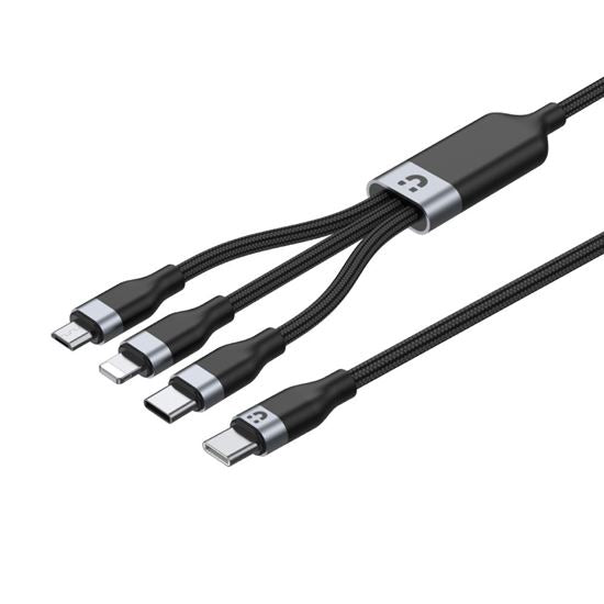 UNITEK 1.5m 20W 3in1 USB-C Data & Charge Cable with USB-C, Lightning, & Micro US