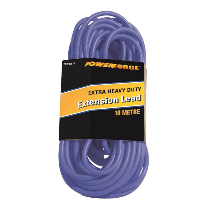 POWERFORCE 10m 15A Extra Heavy Duty Power Extension Lead. 3 Core 1.5mm Cable. Po