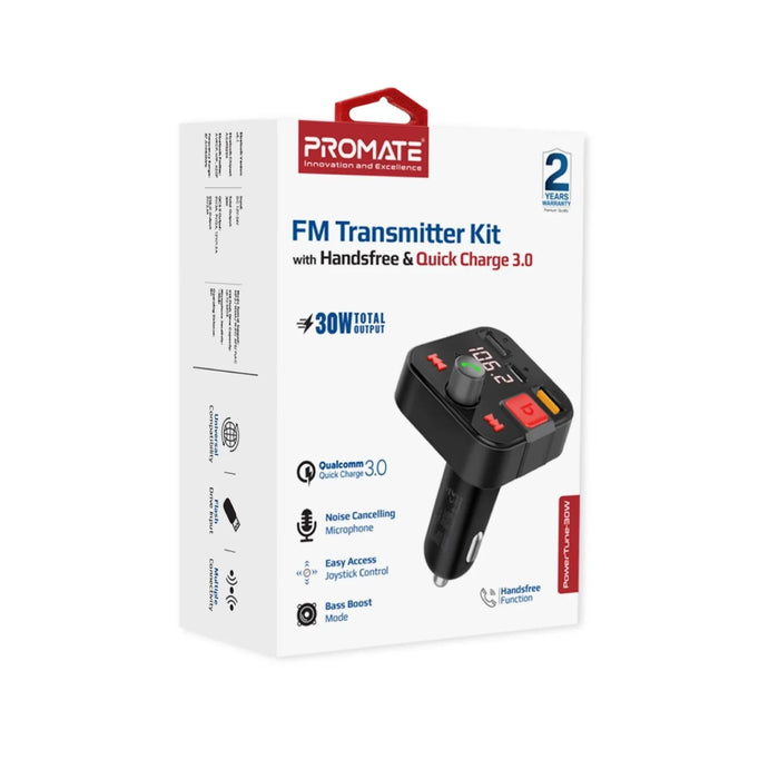 PROMATE Wireless In-Car FM Transmitter with USB-C & USB-A Ports. Hands-Free with - LX2001 - Homewares, Outdoor, Phone Accessories, Cases, Speakers, Headphones + More -