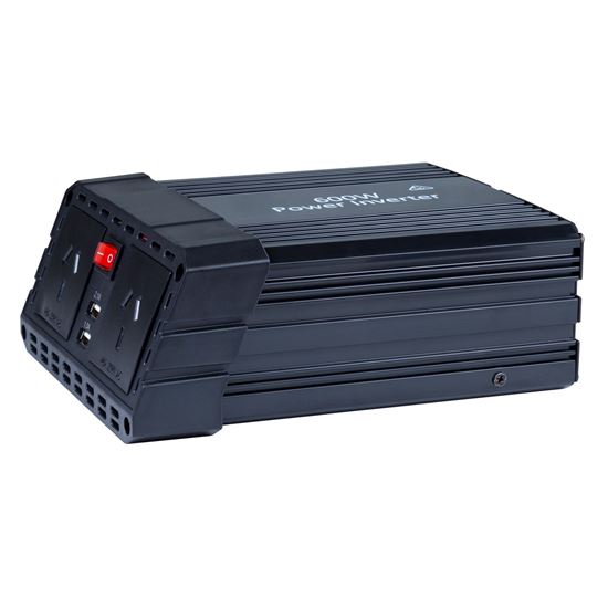 DYNAMIX 600W Power Inverter Input: 13.5V DC, Output: 230V AC. Two USB power port