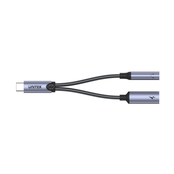 UNITEK 2-in-1 USB-C to 3.5mm Audio Jack & USB-C Charging Connector. Supports up - LX2001 - Homewares, Outdoor, Phone Accessories, Cases, Speakers, Headphones + More -
