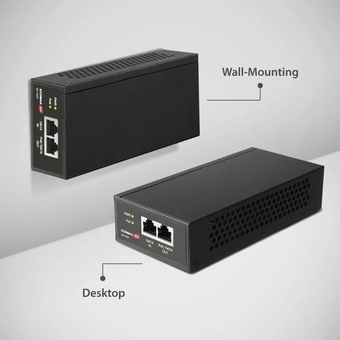 EDIMAX 90W Gigabit PoE++ Injector. Delivers Power & Data up to 100m. E ...