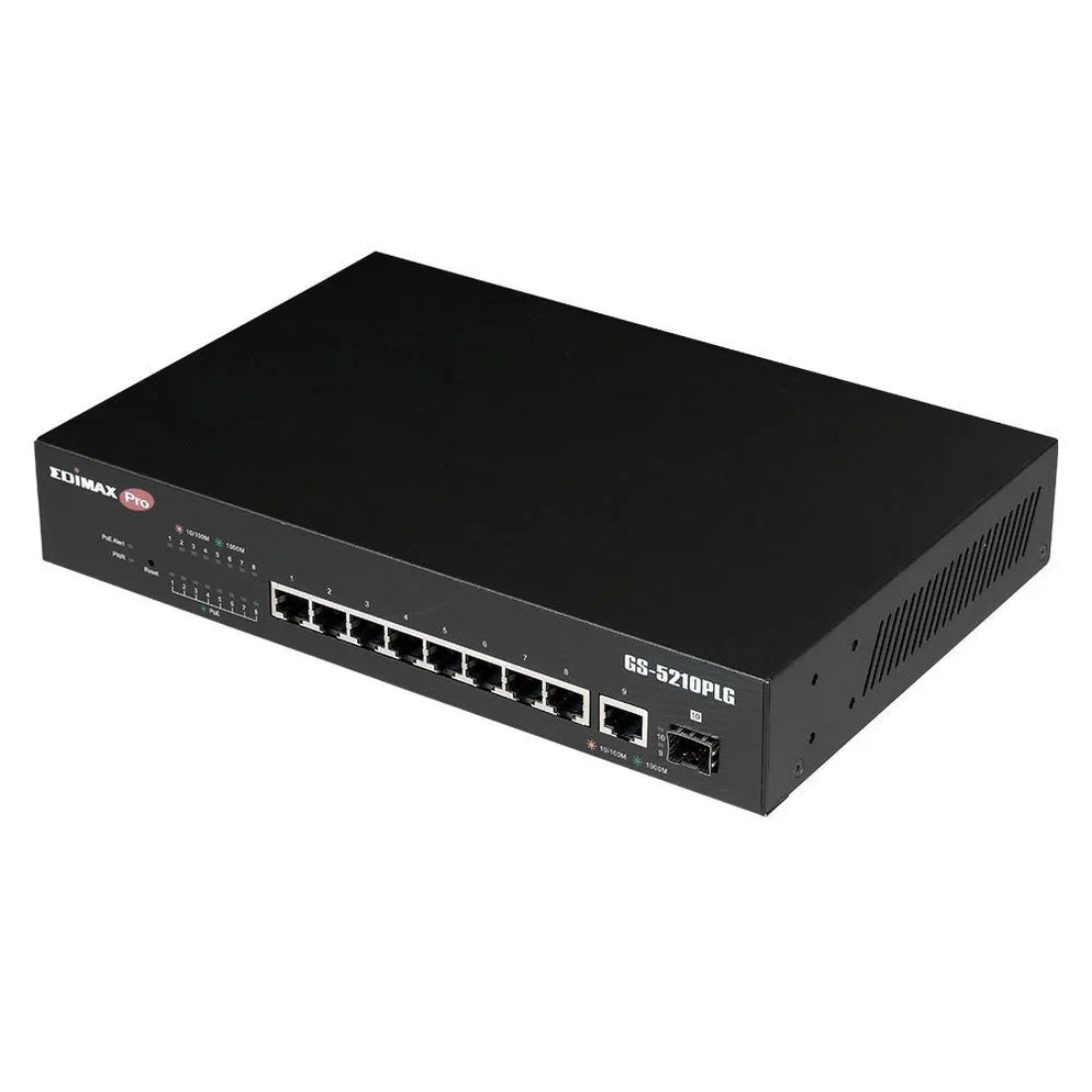 Web Component Switch EDIMAX 10-Port Gigabit PoE+ Web Smart Switch with 1x SFP Port. Support ...