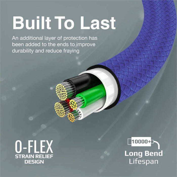 PROMATE 1M USB-C to USB-C Super Flexible Cable. Supports 2A Charging & 480Mbps D - LX2001 - Homewares, Outdoor, Phone Accessories, Cases, Speakers, Headphones + More -