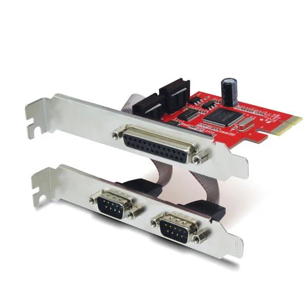 Serial Interface Case UNITEK 2 Port Serial + 1x Port Parallel PCI-E Card, Includes Low Profi ...