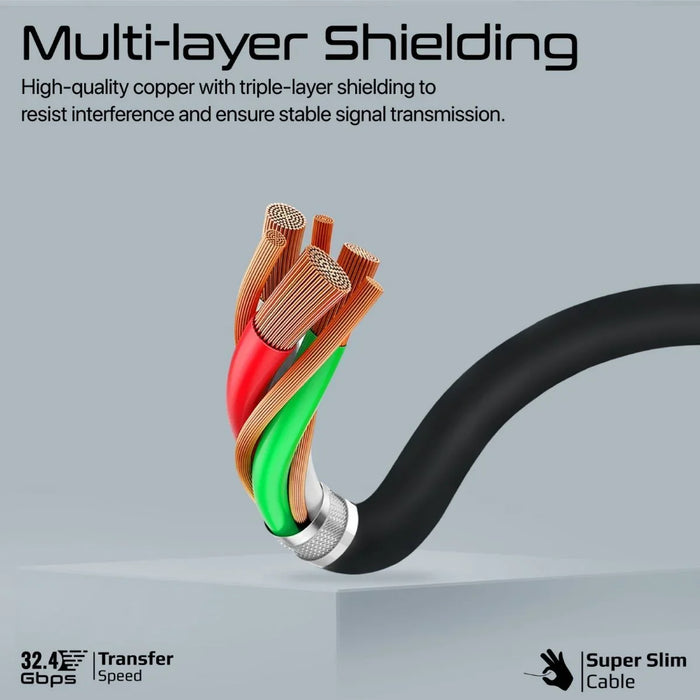 PROMATE 2m 1.4 DisplayPort Cable. Supports HD up to 8K@60Hz. Supports 32.4Gbps D - LX2001 - Homewares, Outdoor, Phone Accessories, Cases, Speakers, Headphones + More -