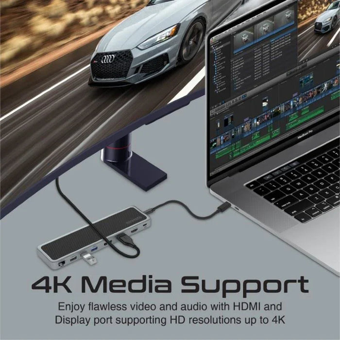 PROMATE 12-in-1 Multi-Port Hub. Includes 4x USB-A & 1x USB-C PD Port, 2x HDMI Po - LX2001 - Homewares, Outdoor, Phone Accessories, Cases, Speakers, Headphones + More -