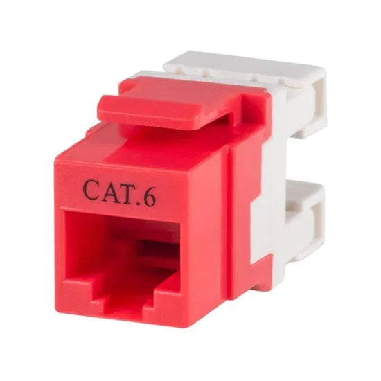 Red Keystone DYNAMIX Cat6 RED Keystone RJ45 Jack for 110 Face Plate T568A/T568B Wir ...