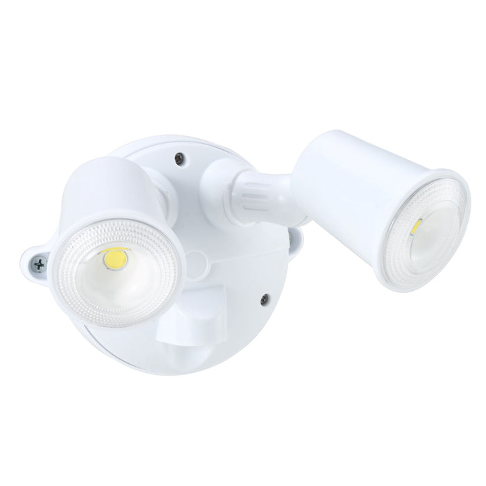 HOUSEWATCH 10W Twin LED Spotlight IP54, 2000 Lumens,Stainless Steel Screws, Whit