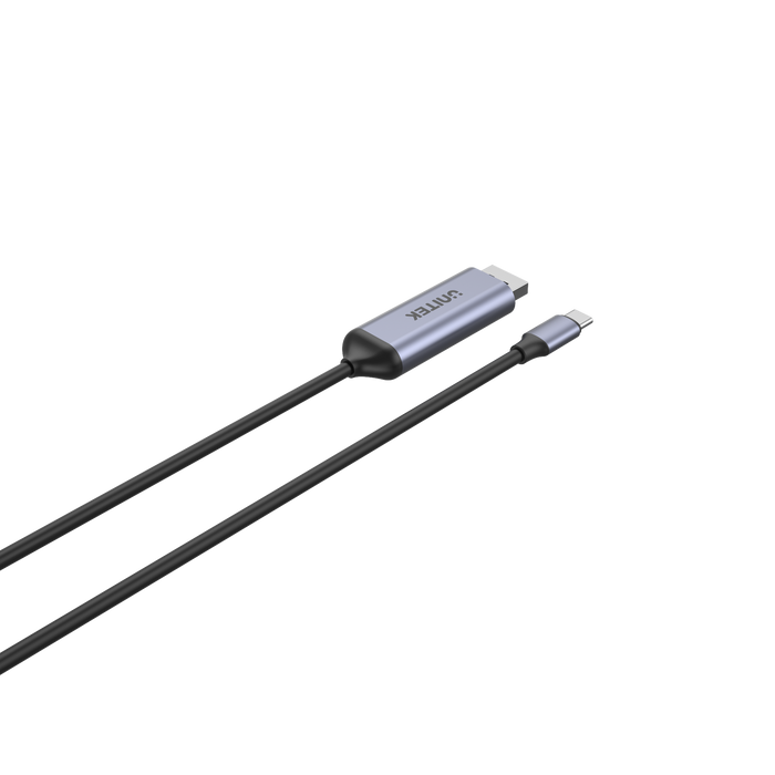 UNITEK 1.8m USB-C DisplayPort 1.4 Cable in Aluminium Housing. Supports Res up to