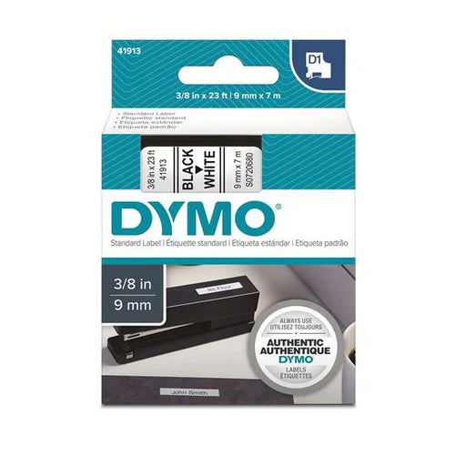 DYMO Genuine D1 Label Cassette Tape 9mm x 7m BLACK ON WHITE Also Known As: 40913 - LX2001 - Homewares, Outdoor, Phone Accessories, Cases, Speakers, Headphones + More -